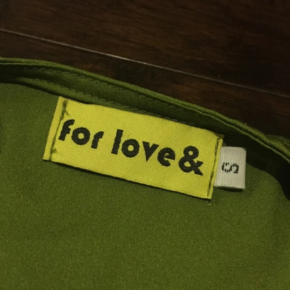 For Love & Lemons Green Satin Wrap Romper - Picture 4 of 4